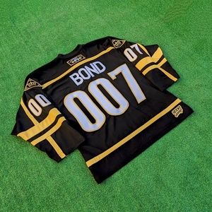 James Bond #007 Hockey Jersey Mens Sm Licensed to Kill/For Queen & Country New